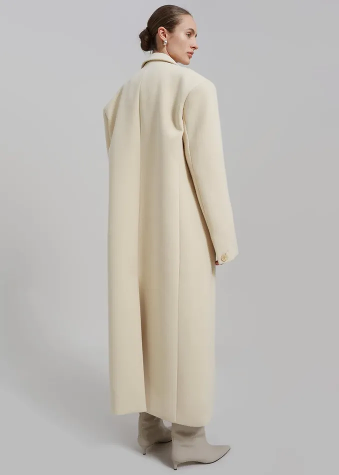 The Frankie Shop Outerwear Mira Coat 8211 Cream 8211 Women