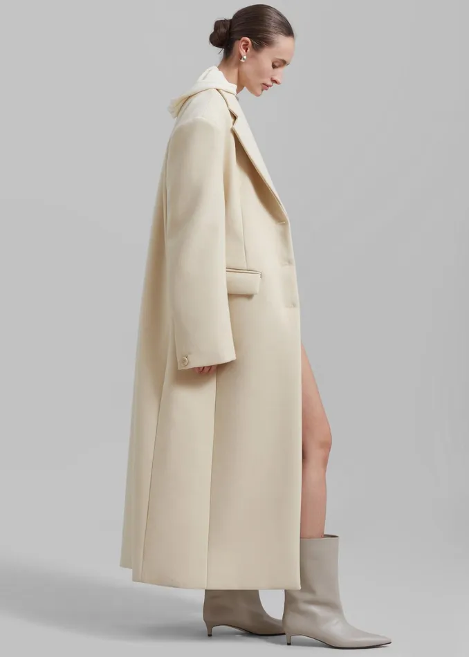 The Frankie Shop Outerwear Mira Coat 8211 Cream 8211 Women