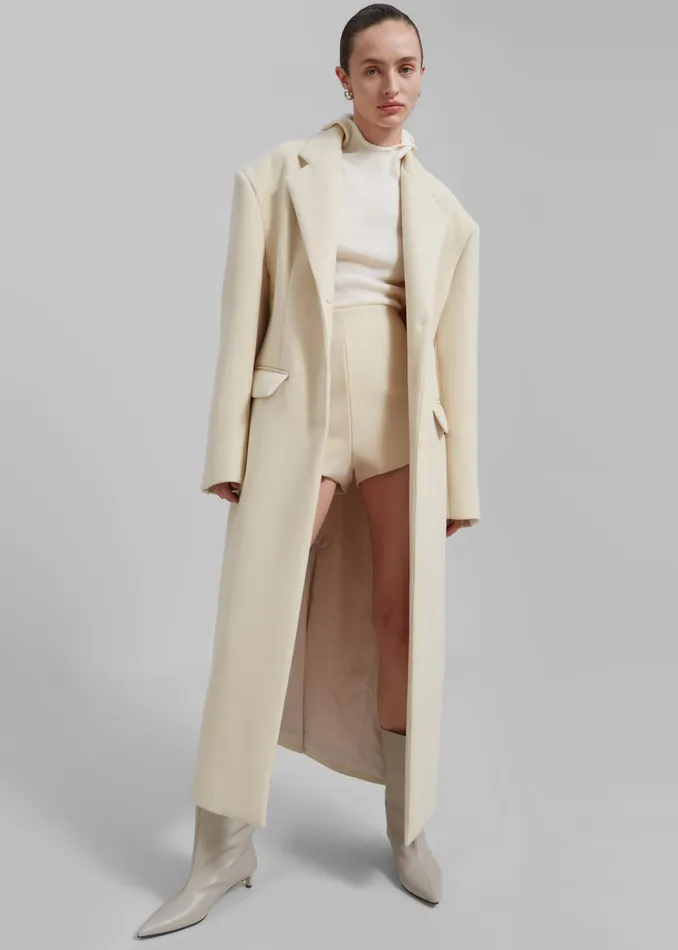 The Frankie Shop Outerwear Mira Coat 8211 Cream 8211 Women