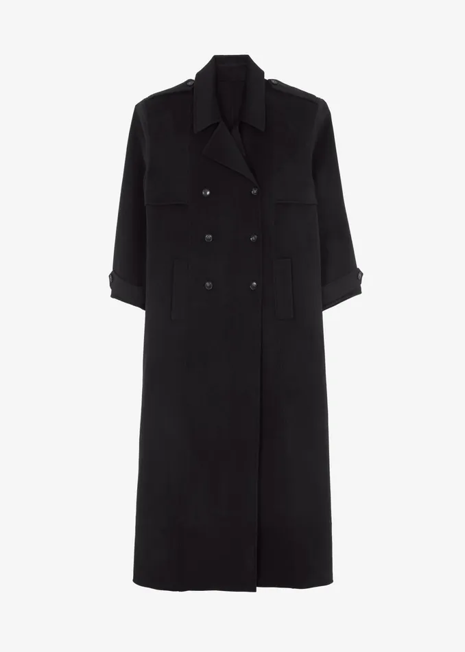 The Frankie Shop Outerwear Nikola Padded Trench Coat 8211 Black 8211 Women