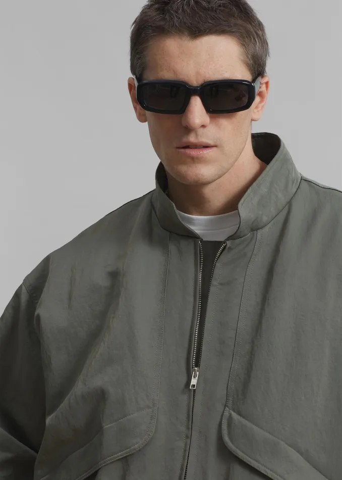 The Frankie Shop Outerwear Seth Oversized Jacket 8211 Khaki 8211 WomenMen
