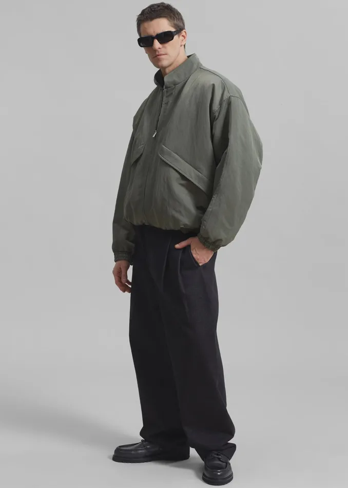 The Frankie Shop Outerwear Seth Oversized Jacket 8211 Khaki 8211 WomenMen