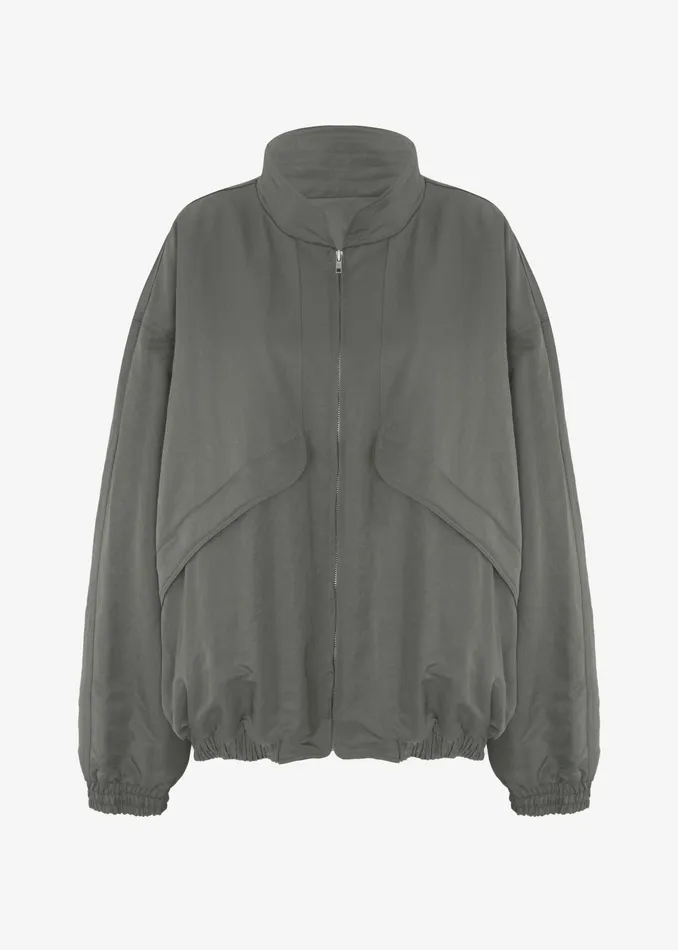 The Frankie Shop Outerwear Seth Oversized Jacket 8211 Khaki 8211 WomenMen