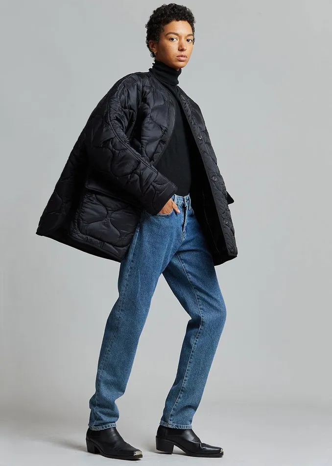 The Frankie Shop Outerwear Teddy Quilted Jacket 8211 Black 8211 Women