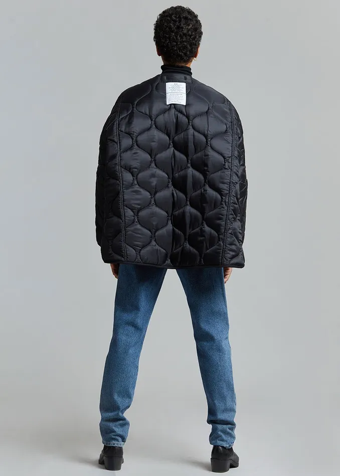 The Frankie Shop Outerwear Teddy Quilted Jacket 8211 Black 8211 Women