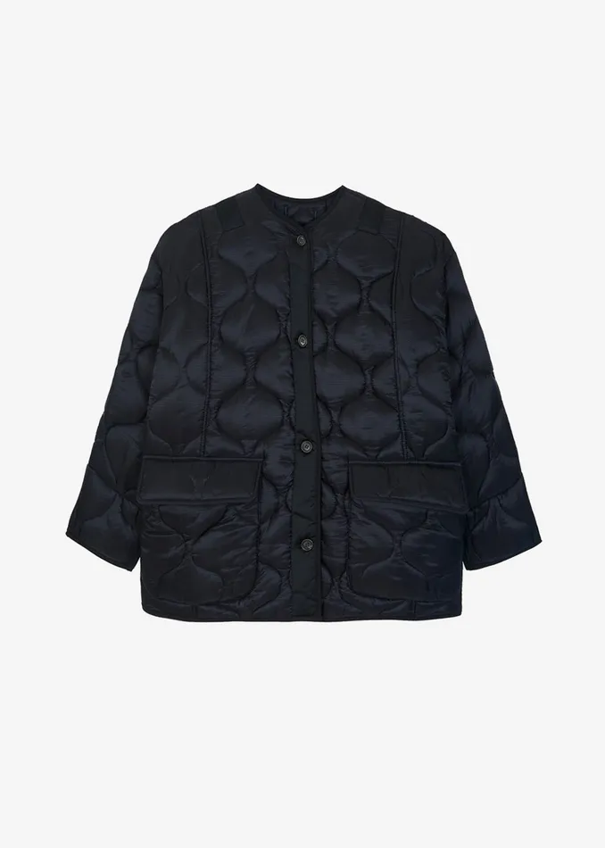 The Frankie Shop Outerwear Teddy Quilted Jacket 8211 Black 8211 Women