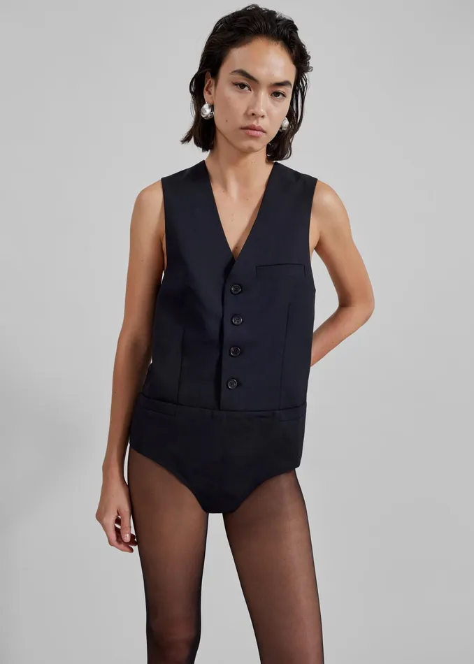 The Frankie Shop Tops Coperni Bodysuit 8211 Black 8211 Women