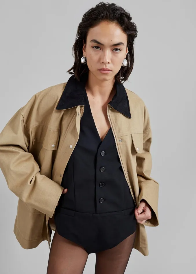 The Frankie Shop Tops Coperni Bodysuit 8211 Black 8211 Women