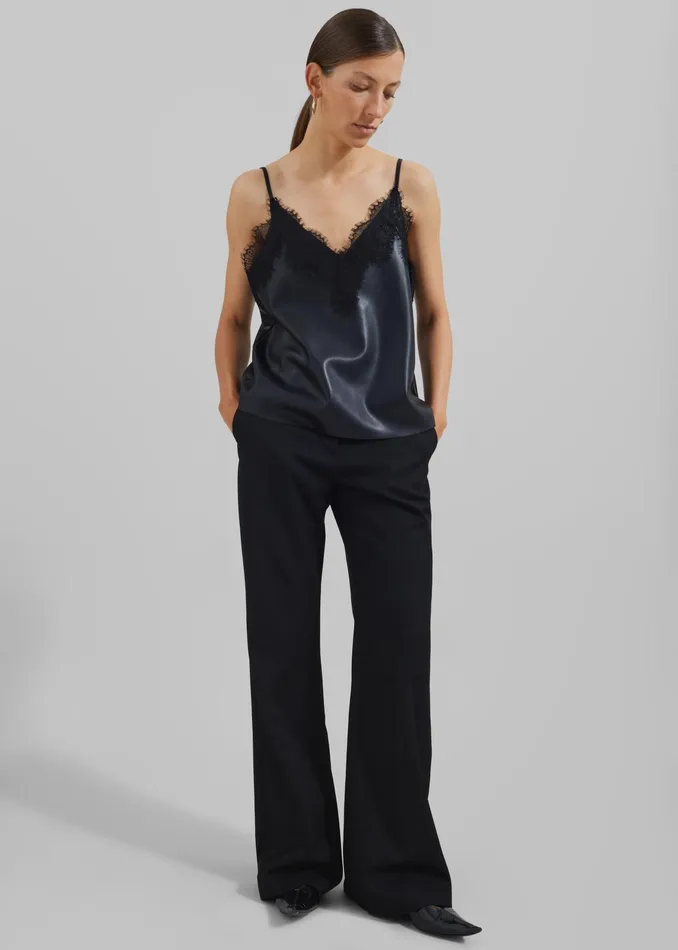 The Frankie Shop Tops Desirae Lace Top 8211 Black 8211 Women