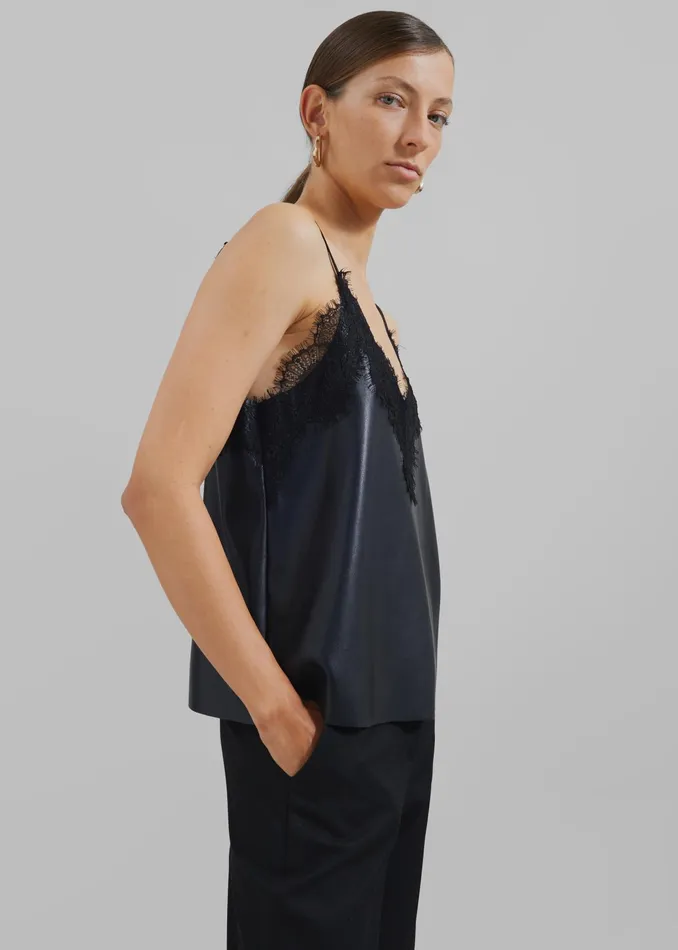 The Frankie Shop Tops Desirae Lace Top 8211 Black 8211 Women