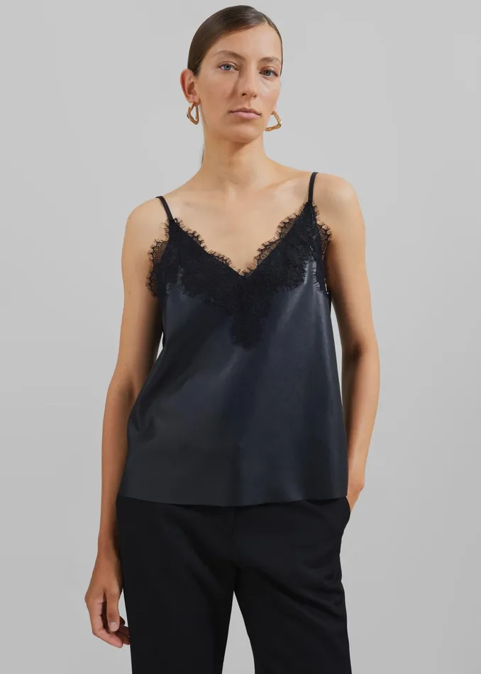 The Frankie Shop Tops Desirae Lace Top 8211 Black 8211 Women