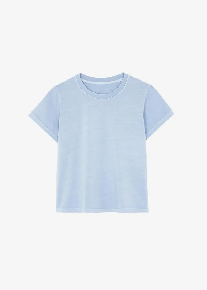The Frankie Shop Tops Dollie Tee 8211 Dusty Blue 8211 Women