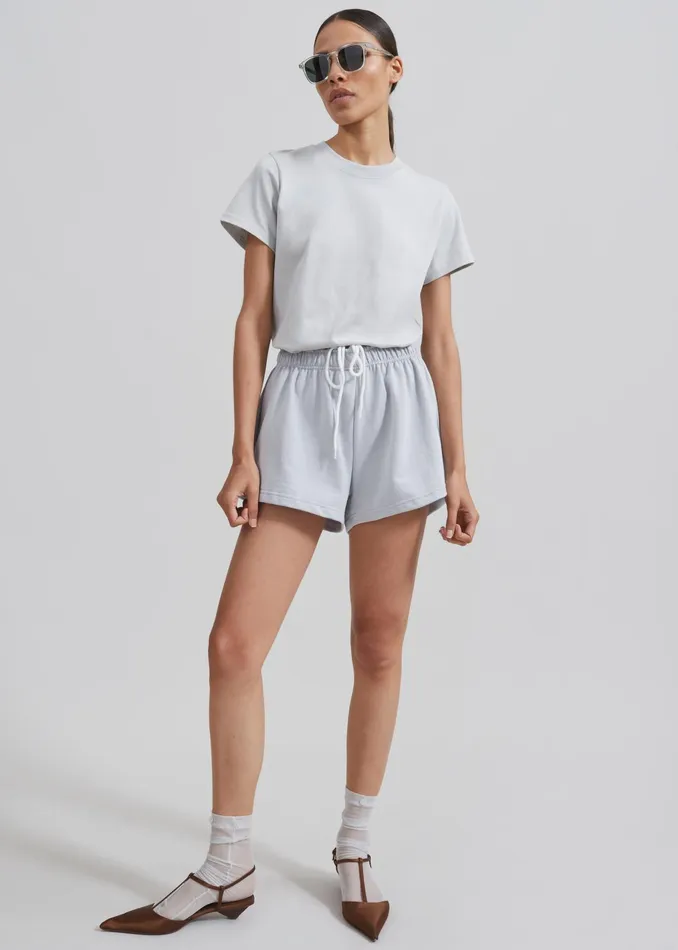 The Frankie Shop Tops Kenz Baby Tee 8211 Grey 8211 Women