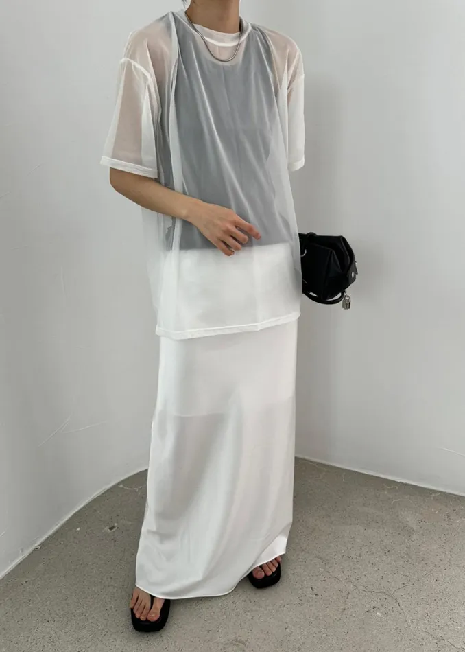 The Frankie Shop Tops Ramy Mesh Tee 8211 White 8211 Women