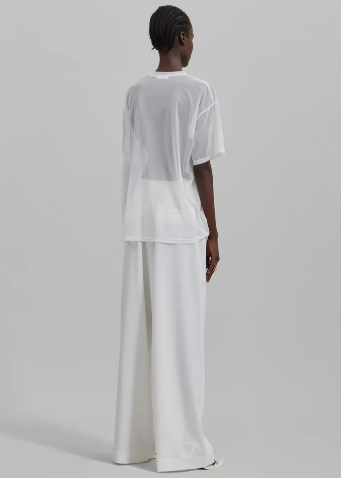 The Frankie Shop Tops Ramy Mesh Tee 8211 White 8211 Women