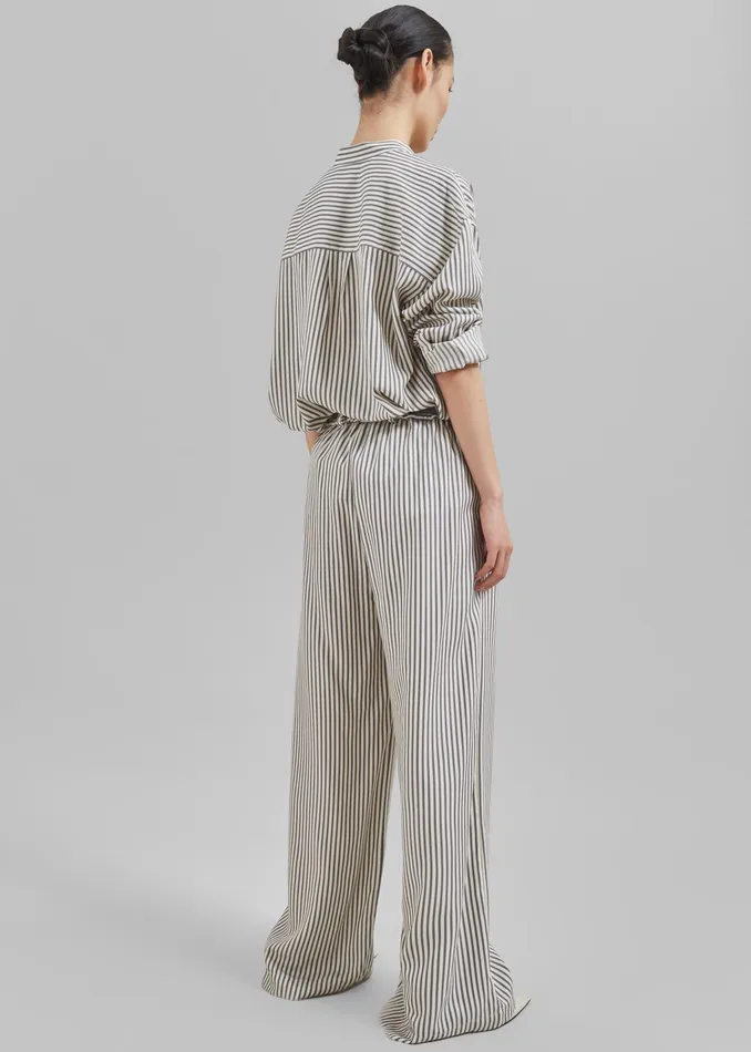 The Frankie Shop Tops The Garment Vence Shirt 8211 CreamGrey Stripe 8211 Women