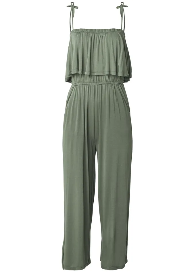 TIE STRAP CASUAL JUMPSUIT Khaki Women VENUS Casual Jumpsuits and Rompers