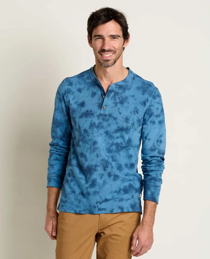 ToadandCo Men8217s Primo Long Sleeve Henley True Navy Tie Dye Men8217s Shirts ToadandCo Men8217s Primo Long Sleeve Henley True Navy Tie Dye Men8217s Shirts
