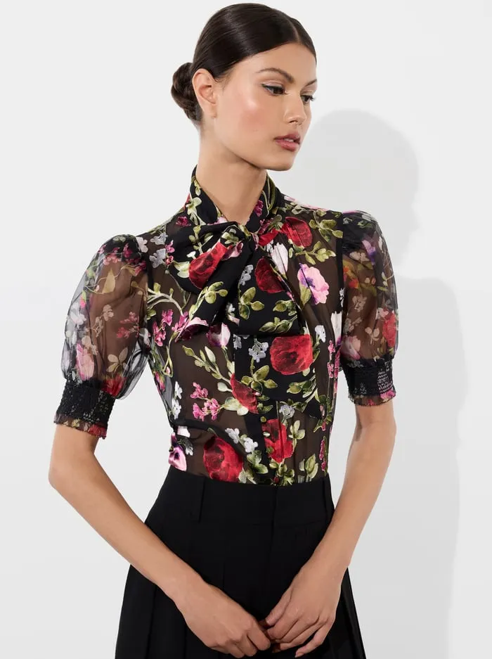 Tops Women Alice Olivia Brentley Blouse Floral Dreams