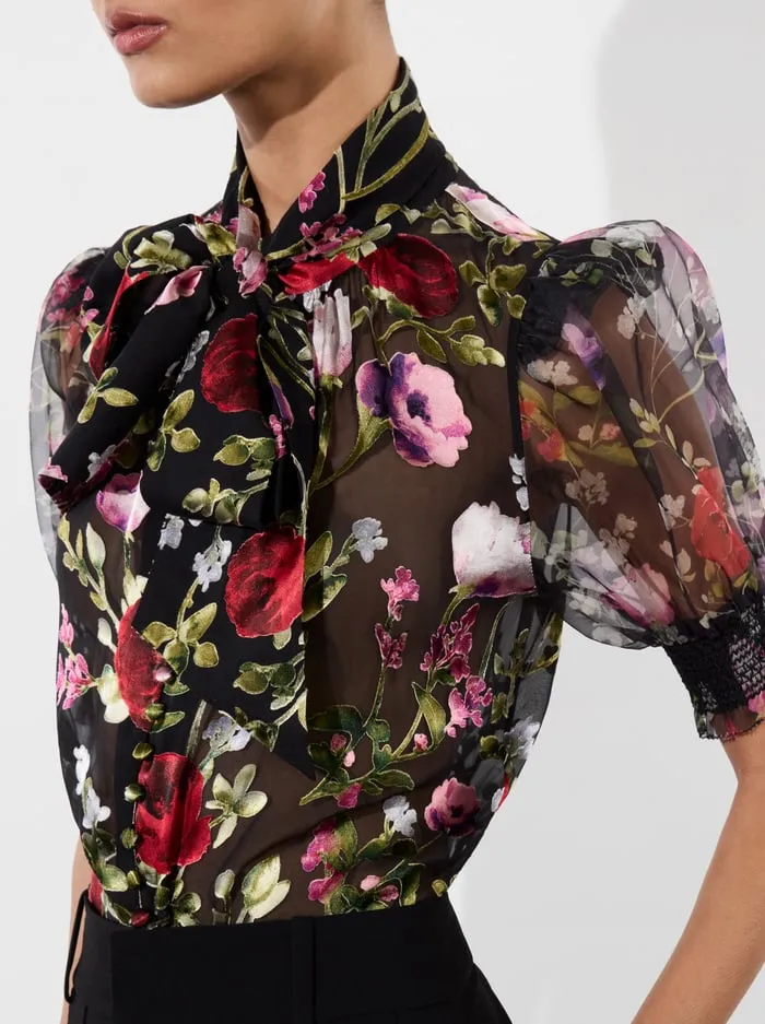 Tops Women Alice Olivia Brentley Blouse Floral Dreams