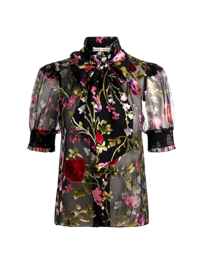 Tops Women Alice Olivia Brentley Blouse Floral Dreams