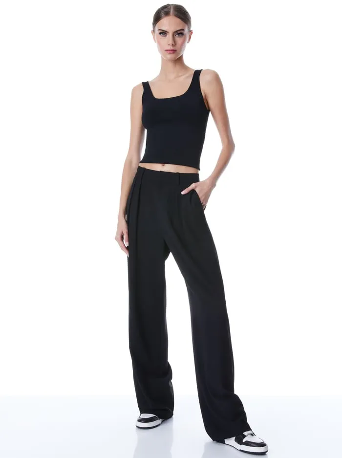 Tops Women Alice Olivia Daryn Sculpting Tank Black