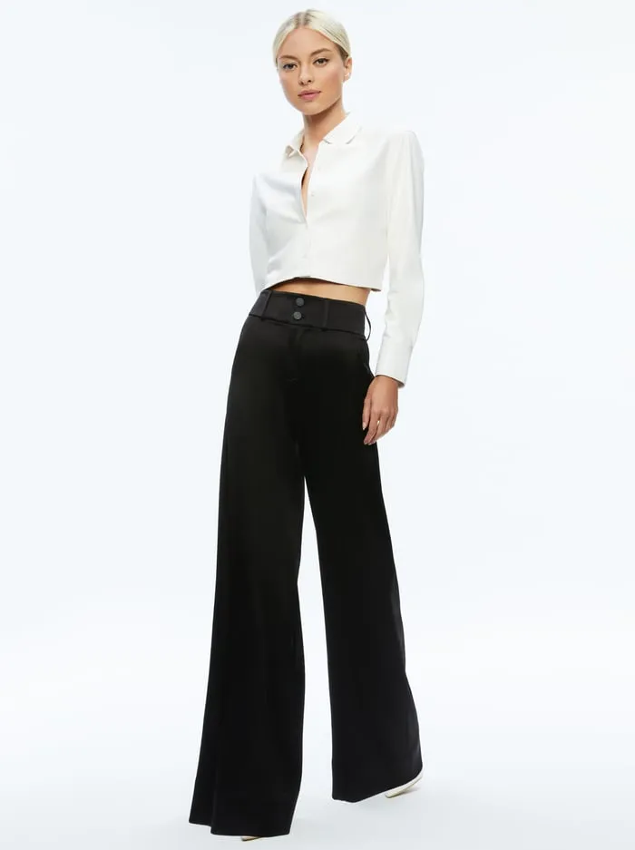 Tops Women Alice Olivia Leon Vegan Crop Top Off White