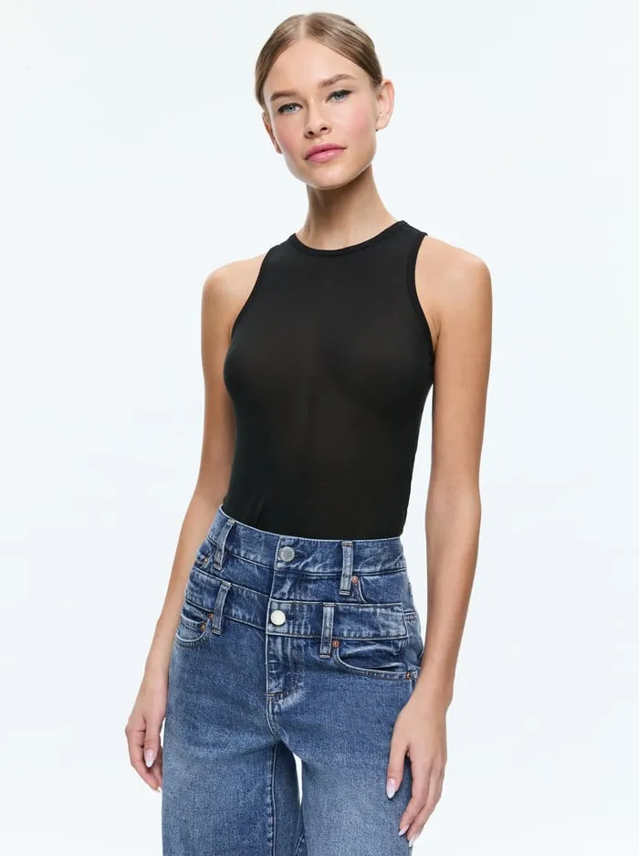 Tops Women Alice Olivia Pania Tank Black
