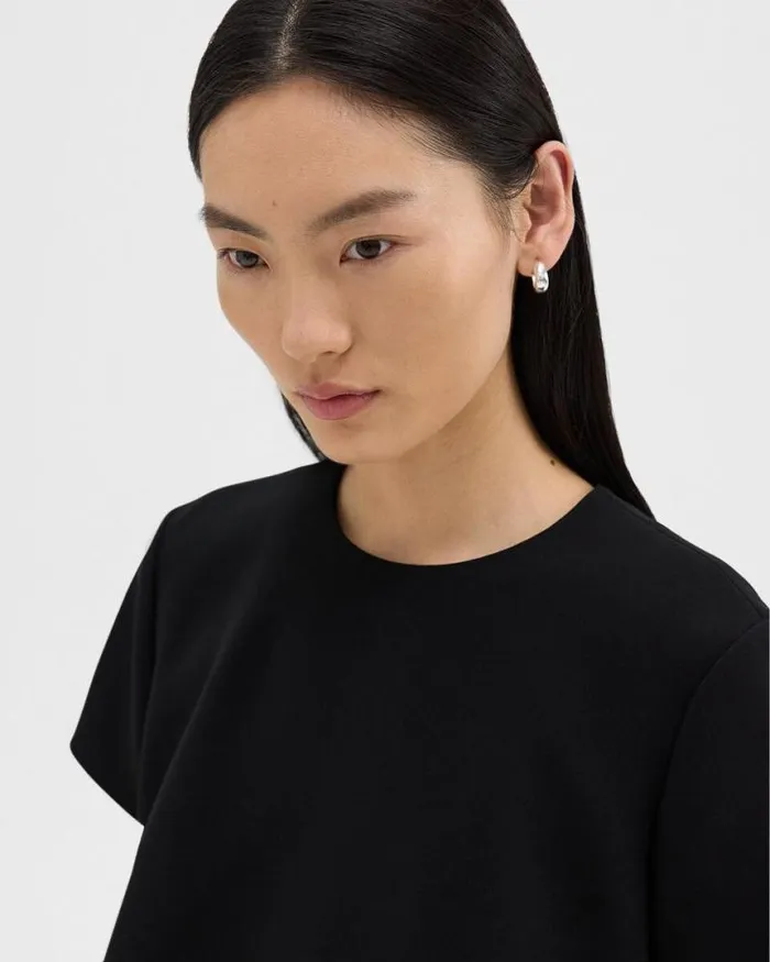 Tops Women Theory ALine Top In Admiral Crepe Black