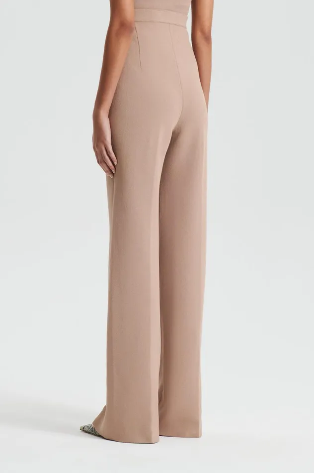 Trousers Women Scanlan Theodore CREPE KNIT TROUSER Oat Trousers Women Scanlan Theodore CREPE KNIT TROUSER Oat