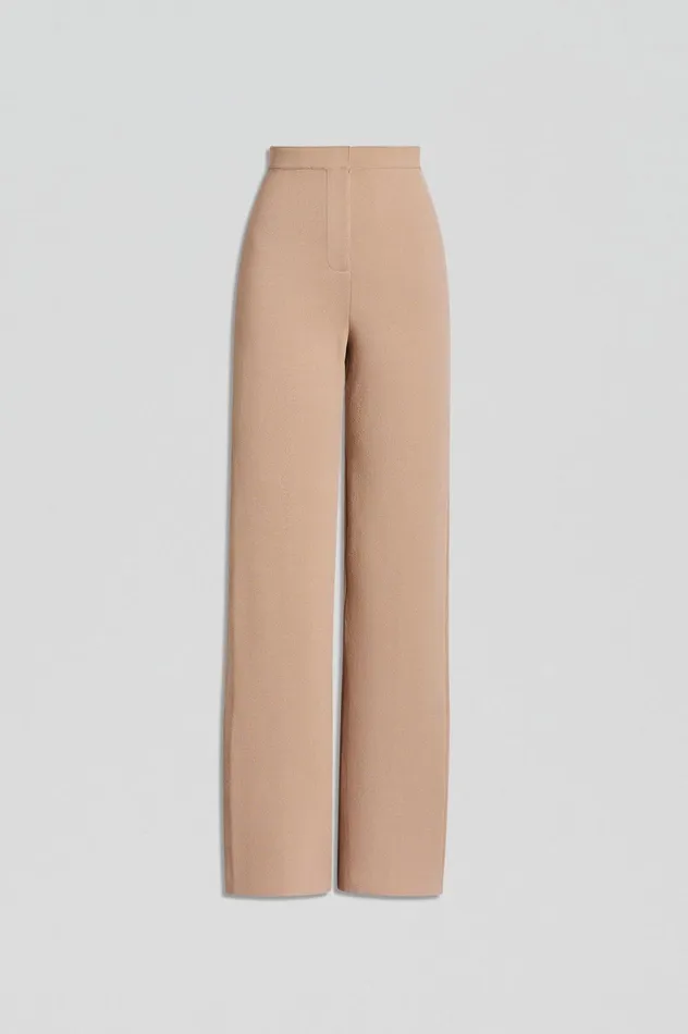 Trousers Women Scanlan Theodore CREPE KNIT TROUSER Oat Trousers Women Scanlan Theodore CREPE KNIT TROUSER Oat