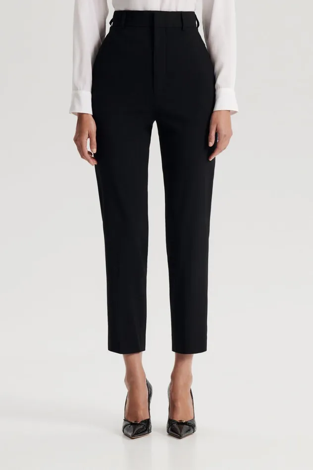 Trousers Women Scanlan Theodore TAILORED CROPPED TROUSER Black