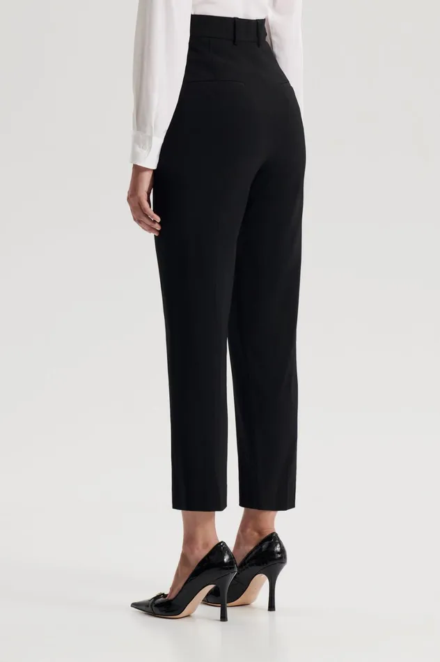 Trousers Women Scanlan Theodore TAILORED CROPPED TROUSER Black