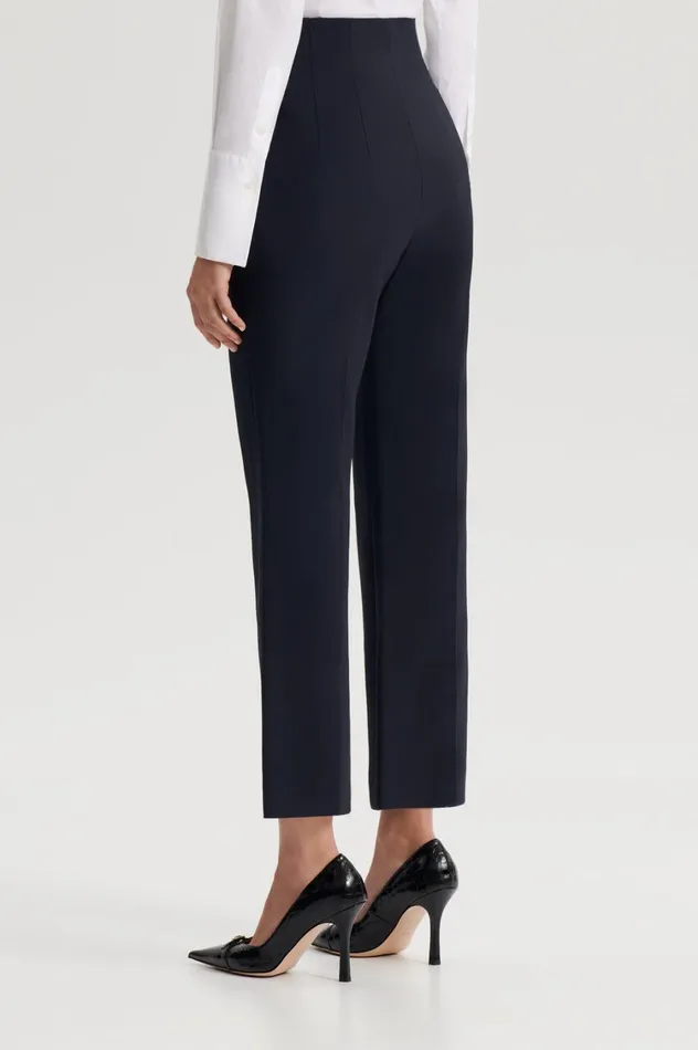 Trousers Women Scanlan Theodore TAILORED SLIM CROP TROUSER Navy Trousers Women Scanlan Theodore TAILORED SLIM CROP TROUSER Navy