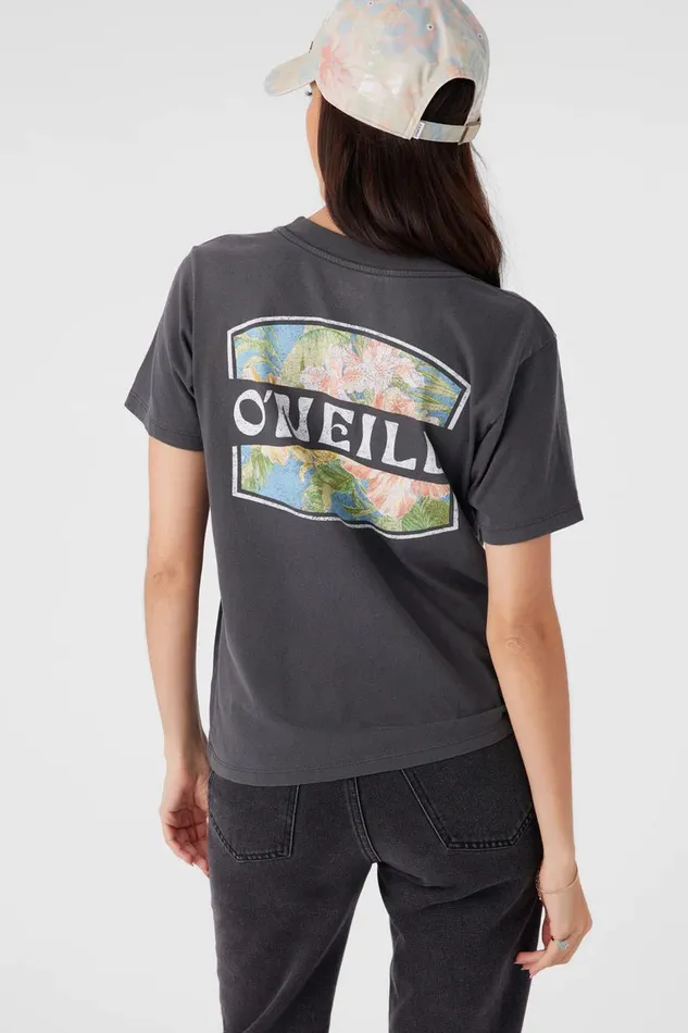 TULUM FLORAL TEE Washed Black Women O039NEILL Clothing