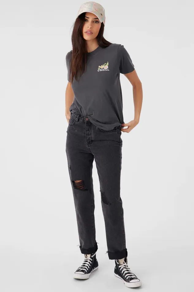TULUM FLORAL TEE Washed Black Women O039NEILL Clothing