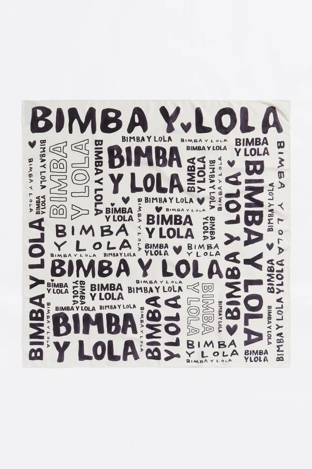 Twotone Logos Scarf Off White Women Bimba Y Lola Scarves