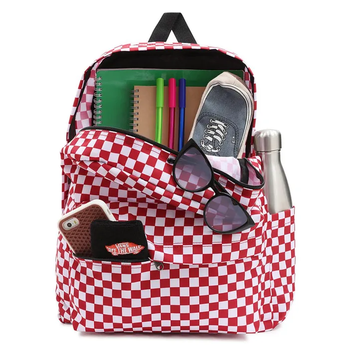 Vans Bags and Backpacks Men Old Skool Check Backpack Red