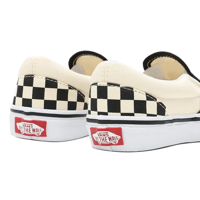 Vans Classics Kids Checkerboard Classic SlipOn Shoes 48 Years Black White