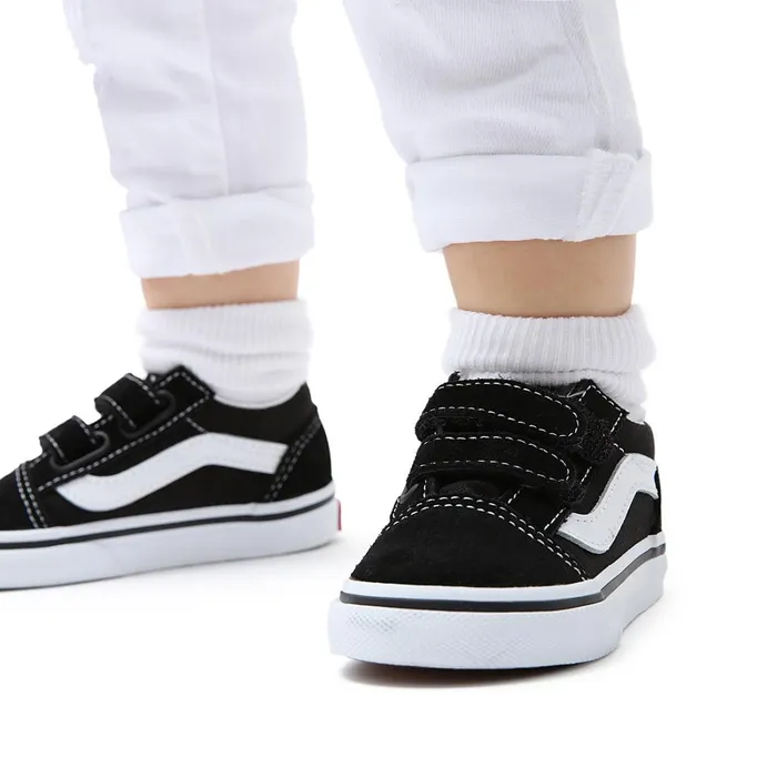 Vans Classics Kids Toddler Old Skool Hook And Loop Shoes 14 Years Black
