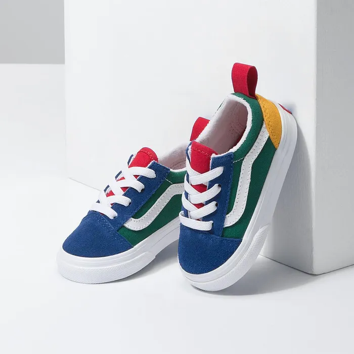Vans Classics Kids Toddler Yacht Club Old Skool Elastic Lace Shoes 14 Years Multicolour