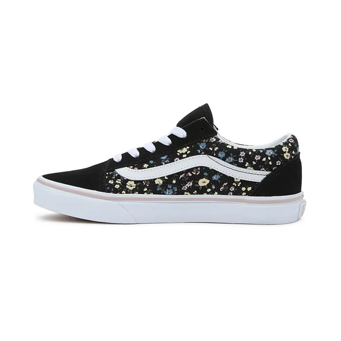 Vans Classics Kids Youth Floral Old Skool Shoes 814 Years Black