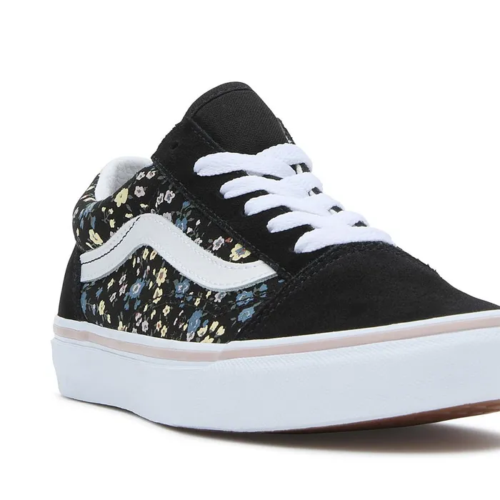 Vans Classics Kids Youth Floral Old Skool Shoes 814 Years Black