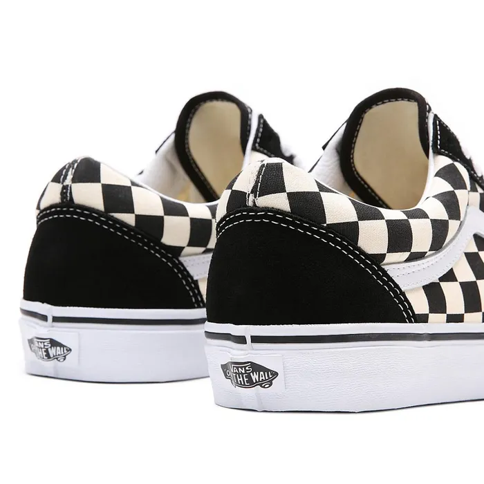 Vans Classics Men Primary Check Old Skool Shoes Black White