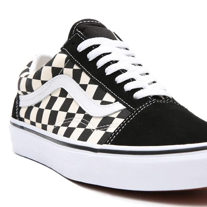 Vans Classics Men Primary Check Old Skool Shoes Black White