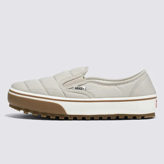Vans Classics Women Snow Lodge Slipper Vansguard Quilted Shoes White Beige