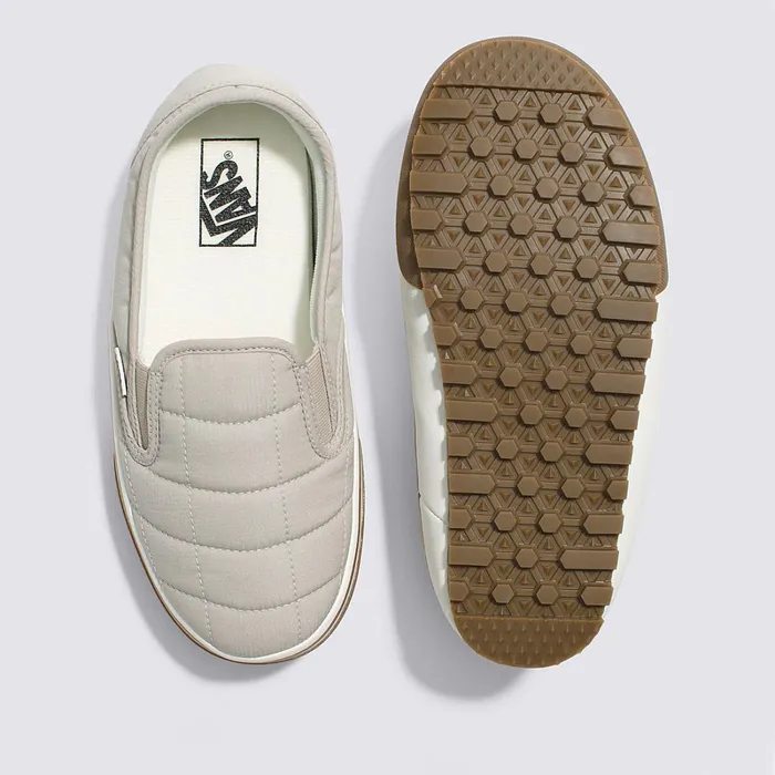 Vans Classics Women Snow Lodge Slipper Vansguard Quilted Shoes White Beige