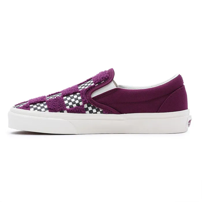 Vans Classics Women Tufted Check Classic SlipOn Shoes Purple