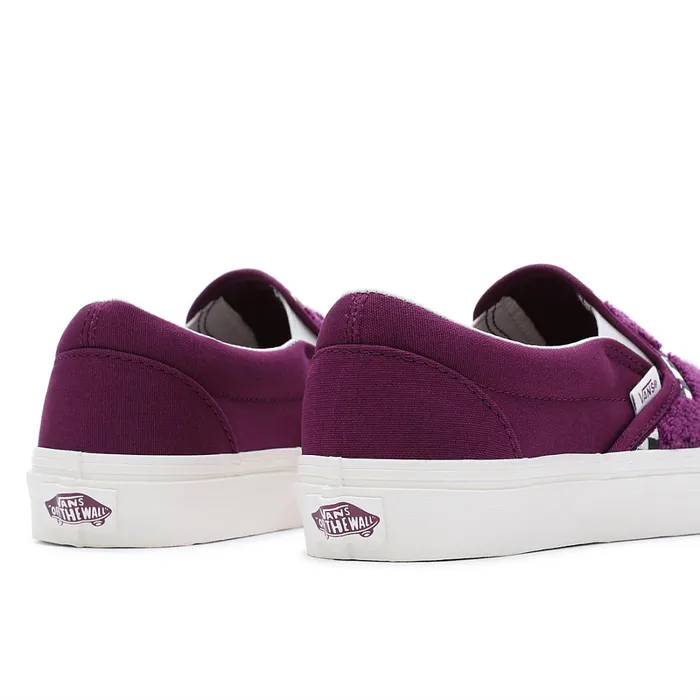 Vans Classics Women Tufted Check Classic SlipOn Shoes Purple