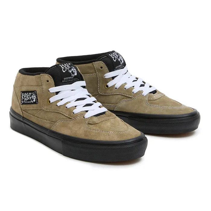 Vans HiTop Shoes Women Skate Half Cab Pig Suede Shoes Green